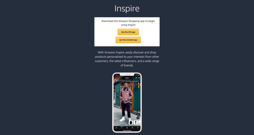 Amazon Seller Photos And Videos App: Inspire Tab