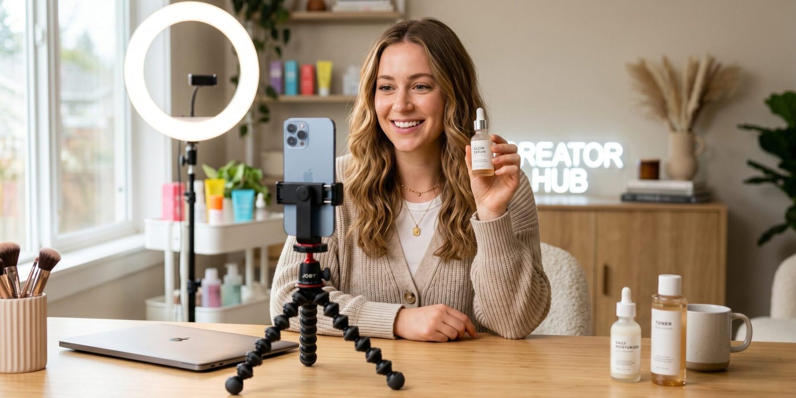TikTok creator filming product review for TikTok Shop affiliate program 2026 ecommerce strategy